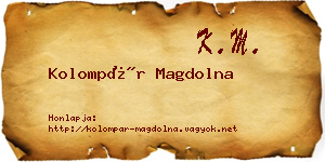 Kolompár Magdolna névjegykártya