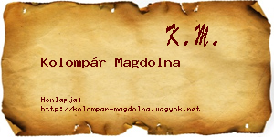 Kolompár Magdolna névjegykártya